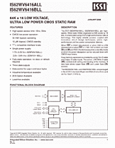 DataSheet IS62WV6416ALL pdf